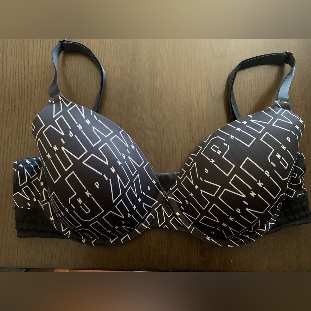 Victoria's Secret PINK Black and White Bra 36D